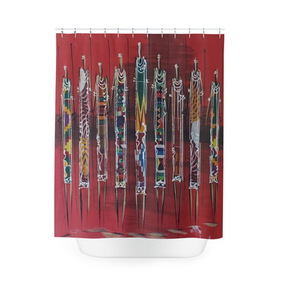 Masculine Warriors Polyester Shower Curtain | The Garden and the Sea